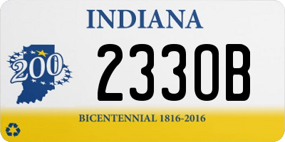 IN license plate 233OB