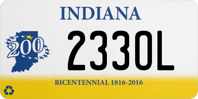 IN license plate 233OL