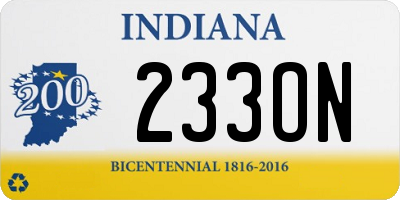 IN license plate 233ON