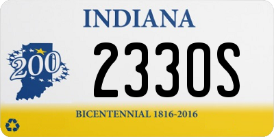 IN license plate 233OS