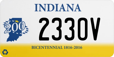 IN license plate 233OV