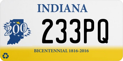 IN license plate 233PQ