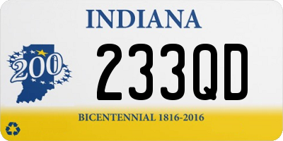 IN license plate 233QD