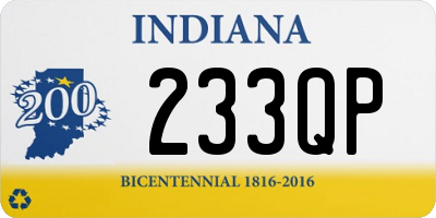 IN license plate 233QP