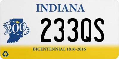 IN license plate 233QS