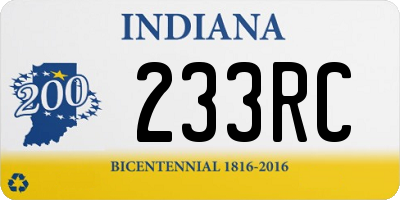 IN license plate 233RC