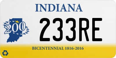 IN license plate 233RE