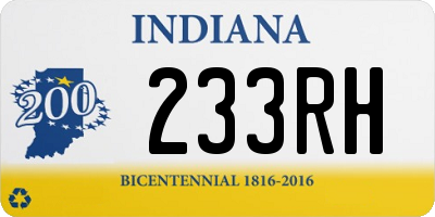 IN license plate 233RH