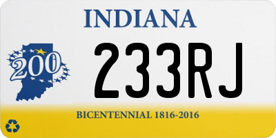 IN license plate 233RJ