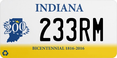 IN license plate 233RM