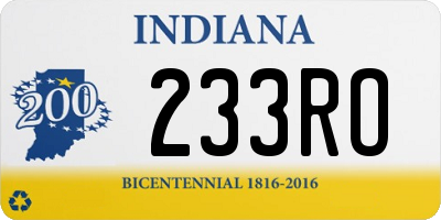 IN license plate 233RO