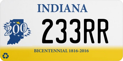 IN license plate 233RR