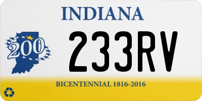 IN license plate 233RV