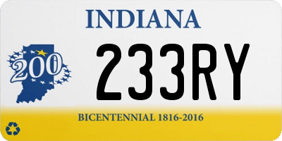 IN license plate 233RY