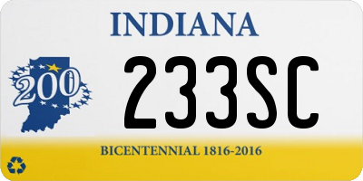 IN license plate 233SC