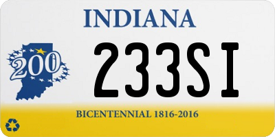 IN license plate 233SI