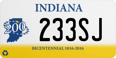 IN license plate 233SJ