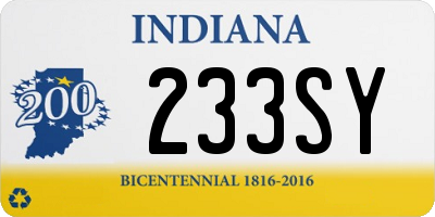 IN license plate 233SY