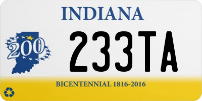 IN license plate 233TA