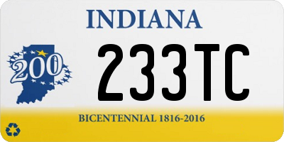 IN license plate 233TC