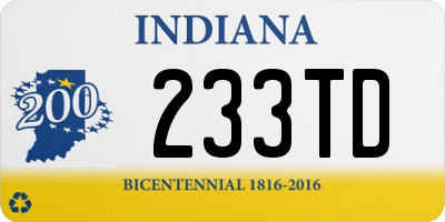 IN license plate 233TD