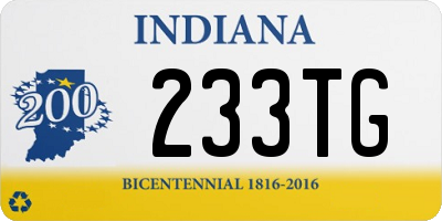 IN license plate 233TG