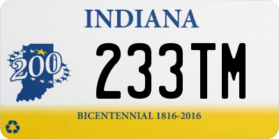 IN license plate 233TM