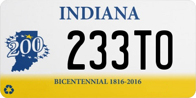 IN license plate 233TO