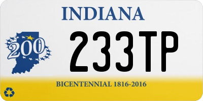 IN license plate 233TP