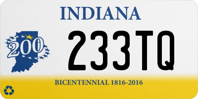 IN license plate 233TQ