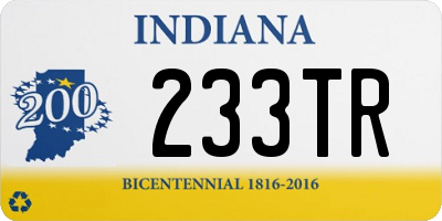 IN license plate 233TR