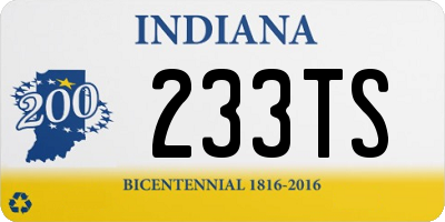 IN license plate 233TS