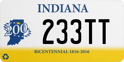 IN license plate 233TT