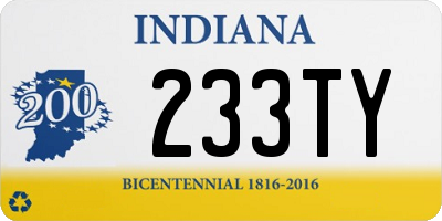 IN license plate 233TY