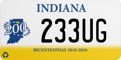 IN license plate 233UG