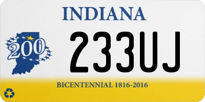 IN license plate 233UJ