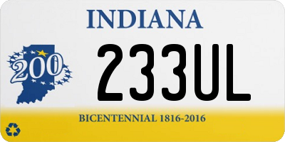 IN license plate 233UL