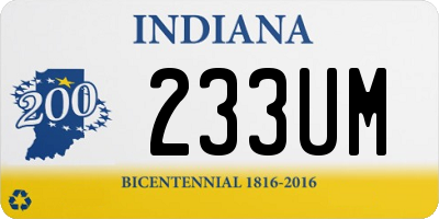 IN license plate 233UM