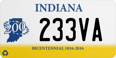 IN license plate 233VA