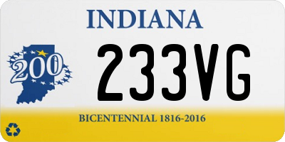 IN license plate 233VG