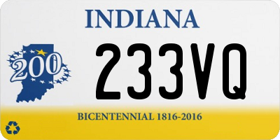 IN license plate 233VQ