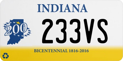 IN license plate 233VS