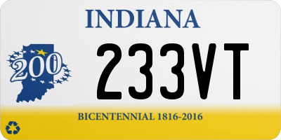 IN license plate 233VT