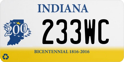 IN license plate 233WC