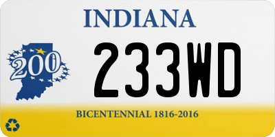 IN license plate 233WD