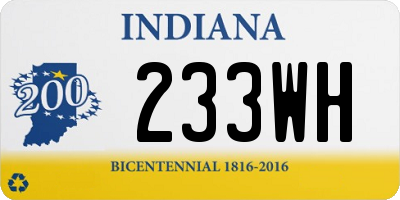 IN license plate 233WH