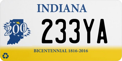 IN license plate 233YA