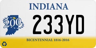 IN license plate 233YD