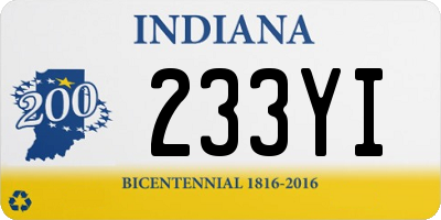 IN license plate 233YI