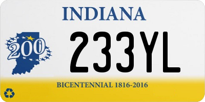 IN license plate 233YL